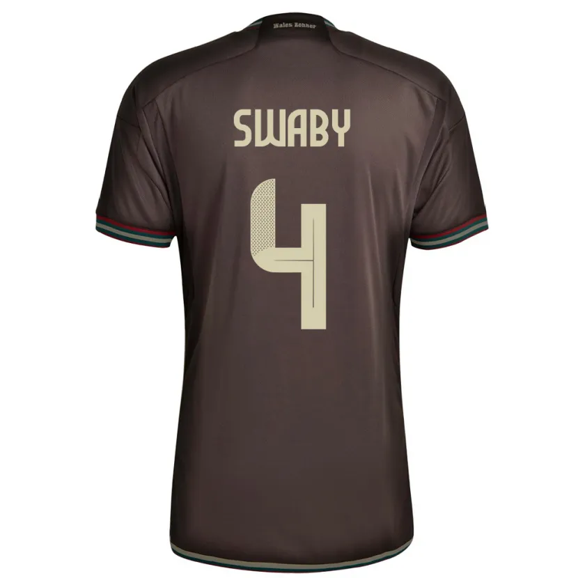 Danxen Herren Jamaika Chantelle Swaby #4 Nachtbraun Auswärtstrikot Trikot 24-26 T-Shirt