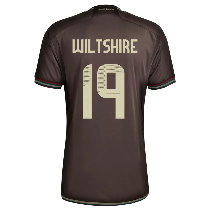 Danxen Herren Jamaika Tiernny Wiltshire #19 Nachtbraun Auswärtstrikot Trikot 24-26 T-Shirt