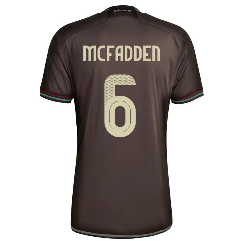 Danxen Herren Jamaika Logan Mcfadden #6 Nachtbraun Auswärtstrikot Trikot 24-26 T-Shirt