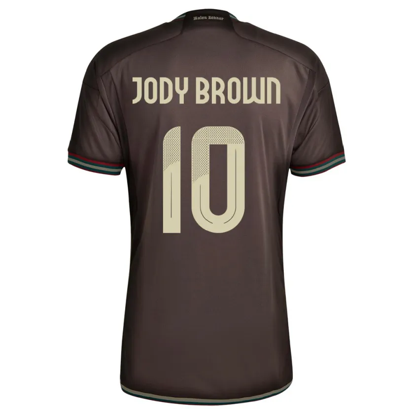 Danxen Herren Jamaika Jody Brown #10 Nachtbraun Auswärtstrikot Trikot 24-26 T-Shirt