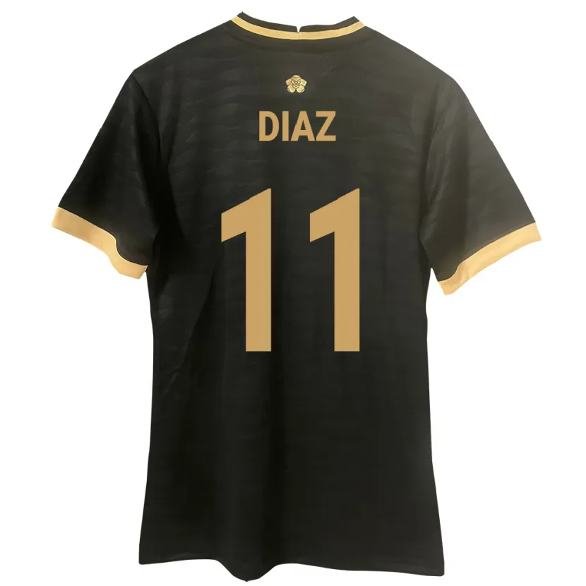 Danxen Herren Panama Ismael Díaz #11 Schwarz Auswärtstrikot Trikot 24-26 T-Shirt