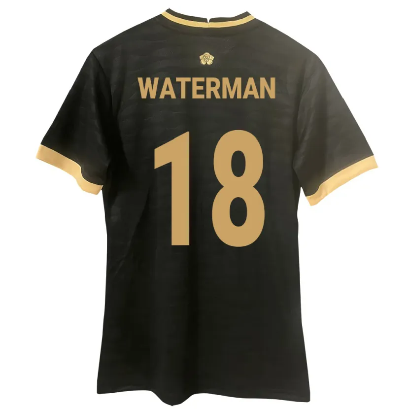 Danxen Herren Panama Cecilio Waterman #18 Schwarz Auswärtstrikot Trikot 24-26 T-Shirt