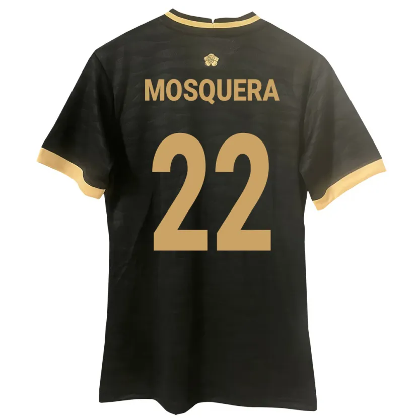 Danxen Herren Panama Orlando Mosquera #22 Schwarz Auswärtstrikot Trikot 24-26 T-Shirt
