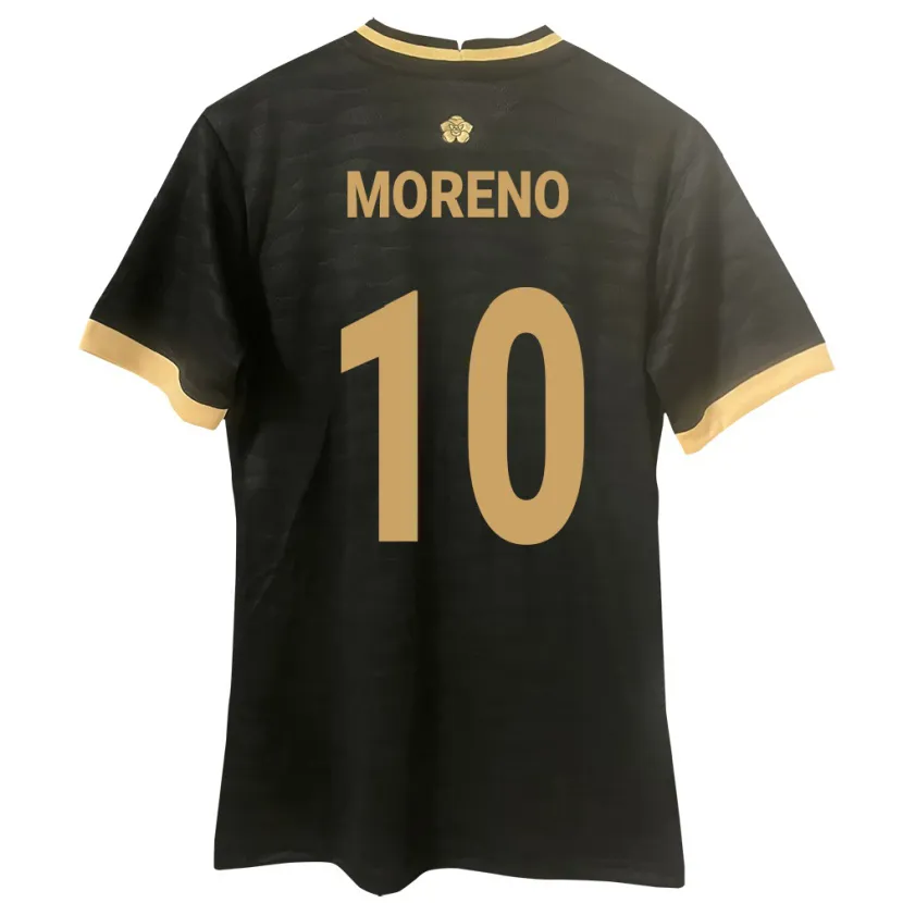Danxen Herren Panama Éric Moreno #10 Schwarz Auswärtstrikot Trikot 24-26 T-Shirt