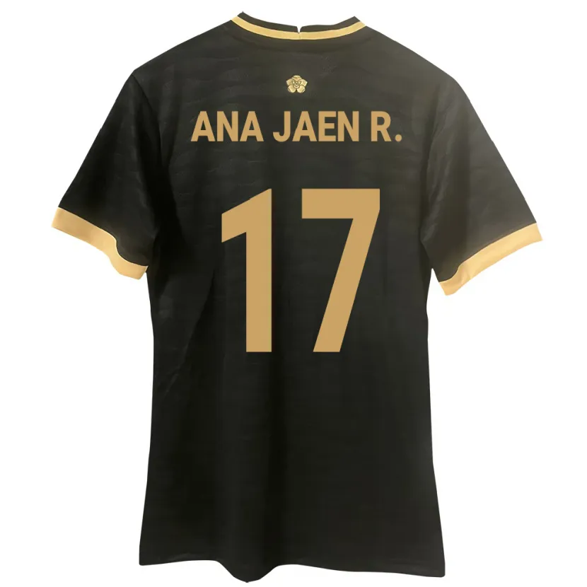 Danxen Herren Panama Ana Jaén Rodríguez #17 Schwarz Auswärtstrikot Trikot 24-26 T-Shirt