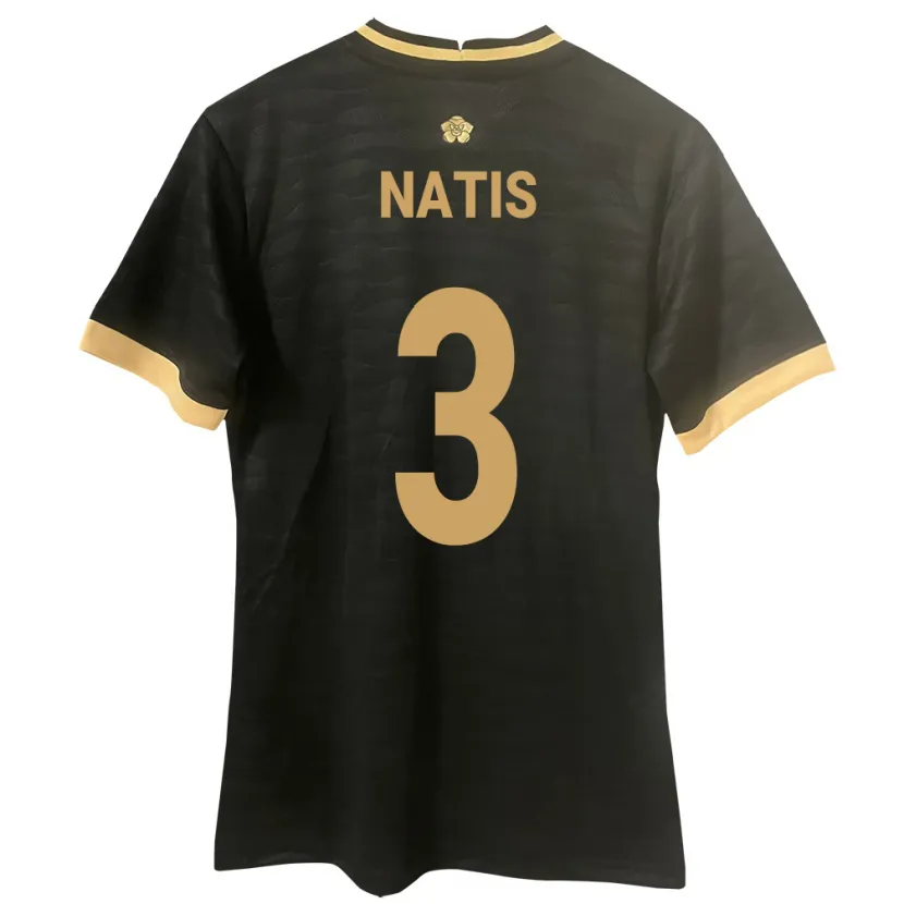 Danxen Herren Panama Wendy Natis #3 Schwarz Auswärtstrikot Trikot 24-26 T-Shirt