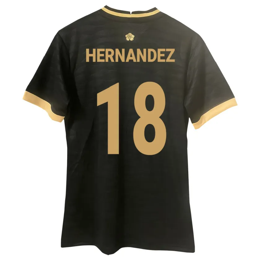 Danxen Herren Panama Erika Hernández #18 Schwarz Auswärtstrikot Trikot 24-26 T-Shirt