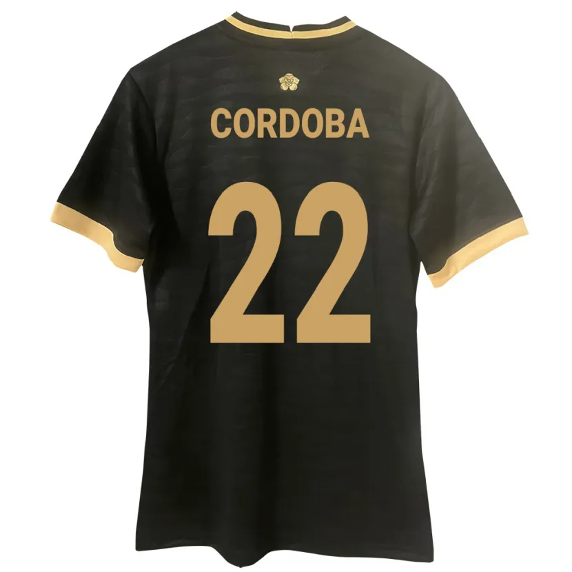 Danxen Herren Panama Farissa Córdoba #22 Schwarz Auswärtstrikot Trikot 24-26 T-Shirt