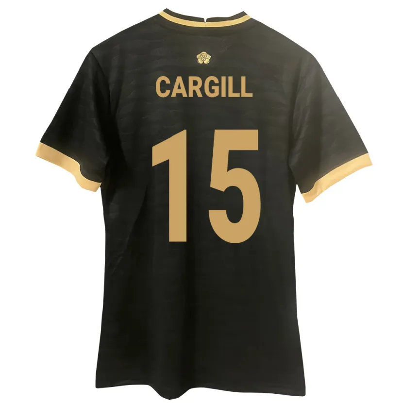 Danxen Herren Panama Nicole Cargill #15 Schwarz Auswärtstrikot Trikot 24-26 T-Shirt
