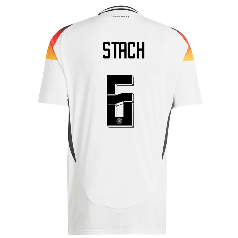Danxen Damen Deutschland Anton Stach #6 Weiß Heimtrikot Trikot 24-26 T-Shirt
