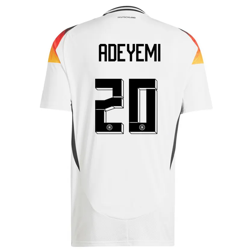 Danxen Damen Deutschland Karim Adeyemi #20 Weiß Heimtrikot Trikot 24-26 T-Shirt