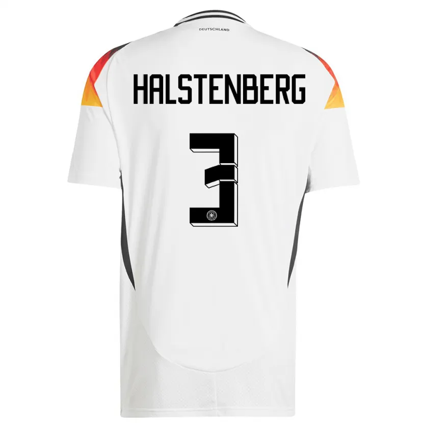 Danxen Damen Deutschland Marcel Halstenberg #3 Weiß Heimtrikot Trikot 24-26 T-Shirt