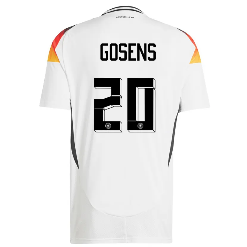 Danxen Damen Deutschland Robin Gosens #20 Weiß Heimtrikot Trikot 24-26 T-Shirt