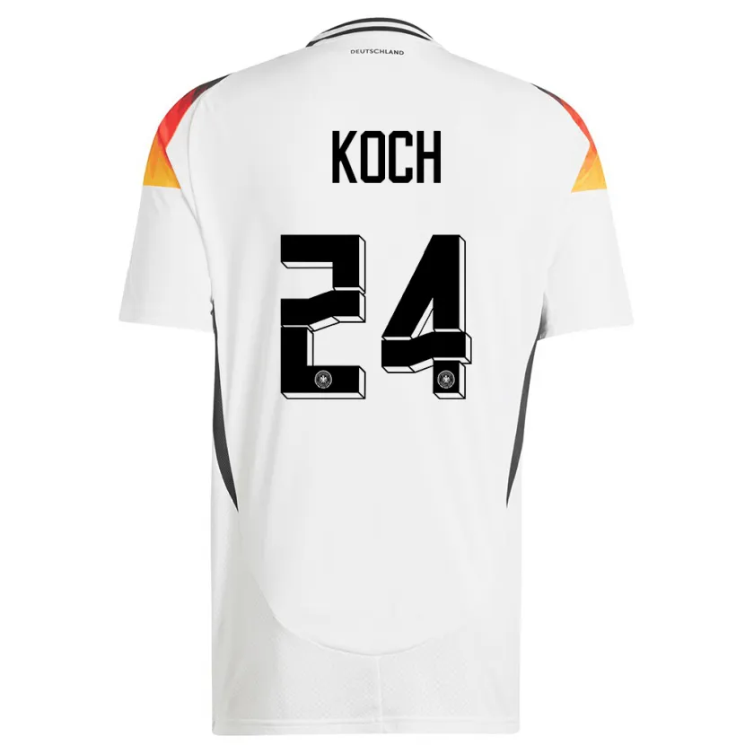 Danxen Damen Deutschland Robin Koch #24 Weiß Heimtrikot Trikot 24-26 T-Shirt