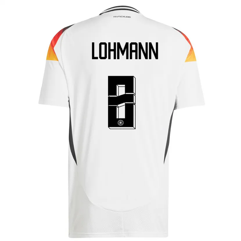 Danxen Damen Deutschland Sydney Lohmann #8 Weiß Heimtrikot Trikot 24-26 T-Shirt