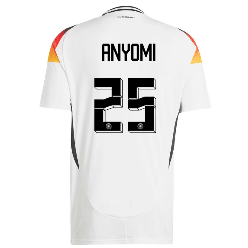 Danxen Damen Deutschland Nicole Anyomi #25 Weiß Heimtrikot Trikot 24-26 T-Shirt