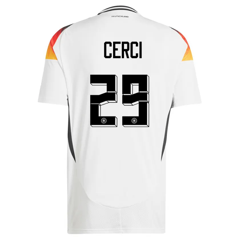 Danxen Damen Deutschland Selina Cerci #29 Weiß Heimtrikot Trikot 24-26 T-Shirt