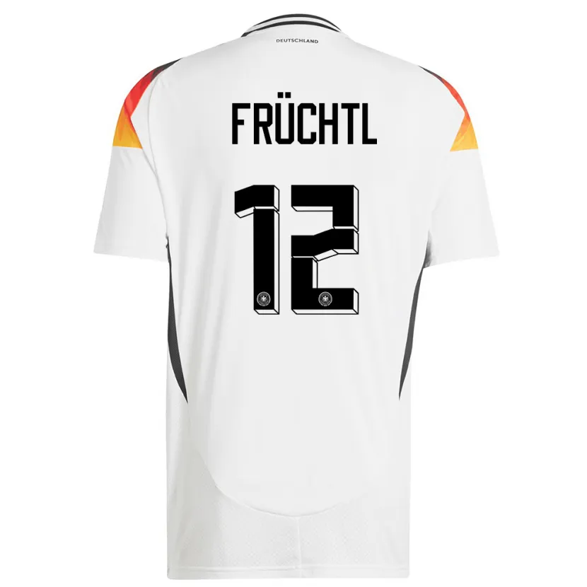 Danxen Damen Deutschland Christian Fruchtl #12 Weiß Heimtrikot Trikot 24-26 T-Shirt