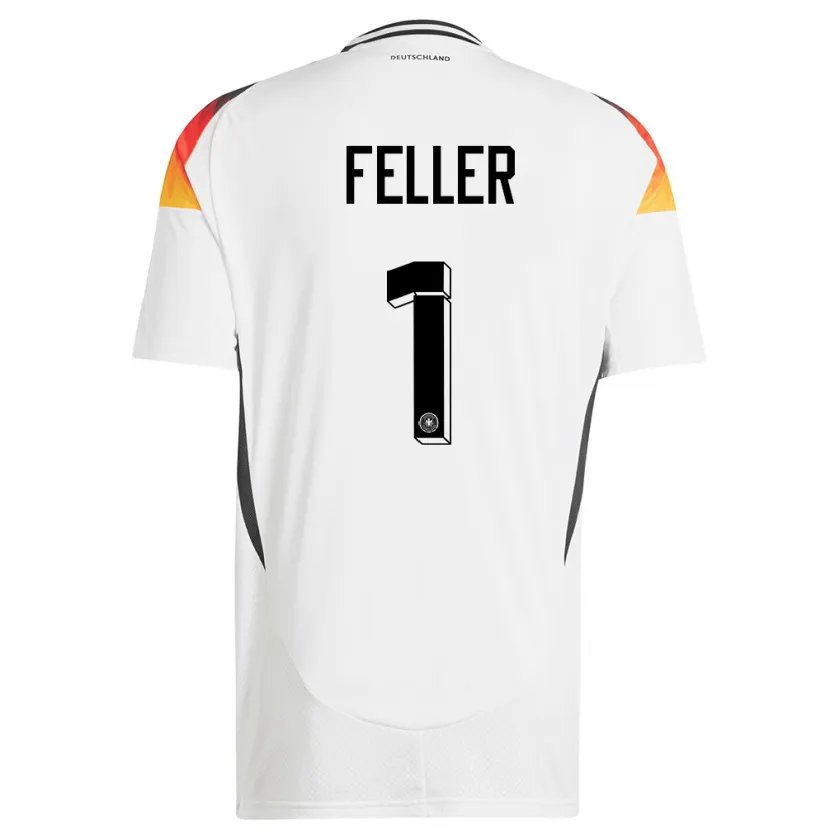 Danxen Damen Deutschland Frank Feller #1 Weiß Heimtrikot Trikot 24-26 T-Shirt