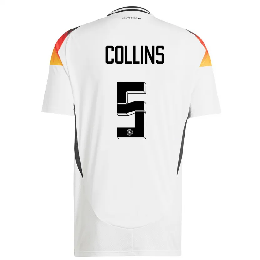 Danxen Damen Deutschland Nnamdi Collins #5 Weiß Heimtrikot Trikot 24-26 T-Shirt