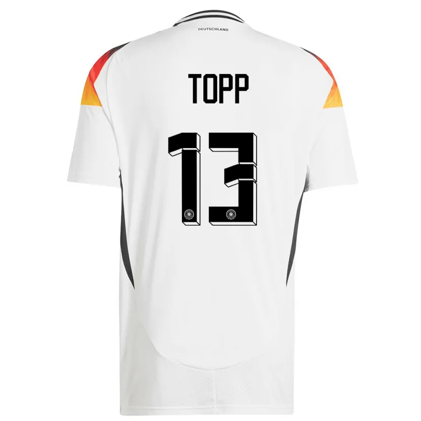 Danxen Damen Deutschland Keke Topp #13 Weiß Heimtrikot Trikot 24-26 T-Shirt