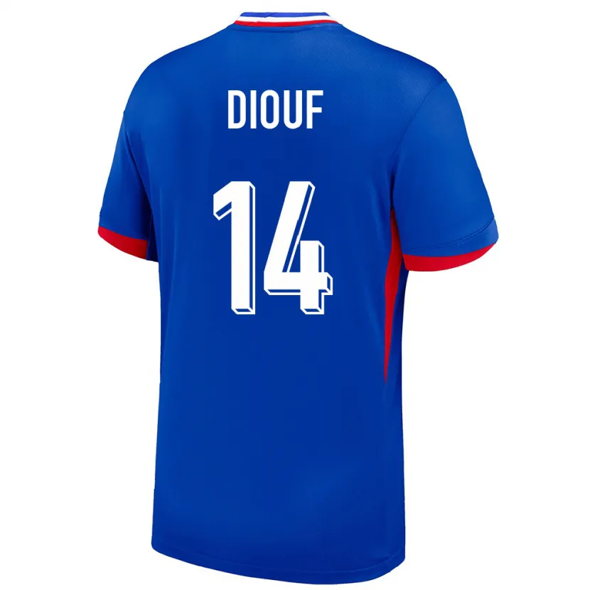 Danxen Damen Frankreich Andy Diouf #14 Blau Heimtrikot Trikot 24-26 T-Shirt