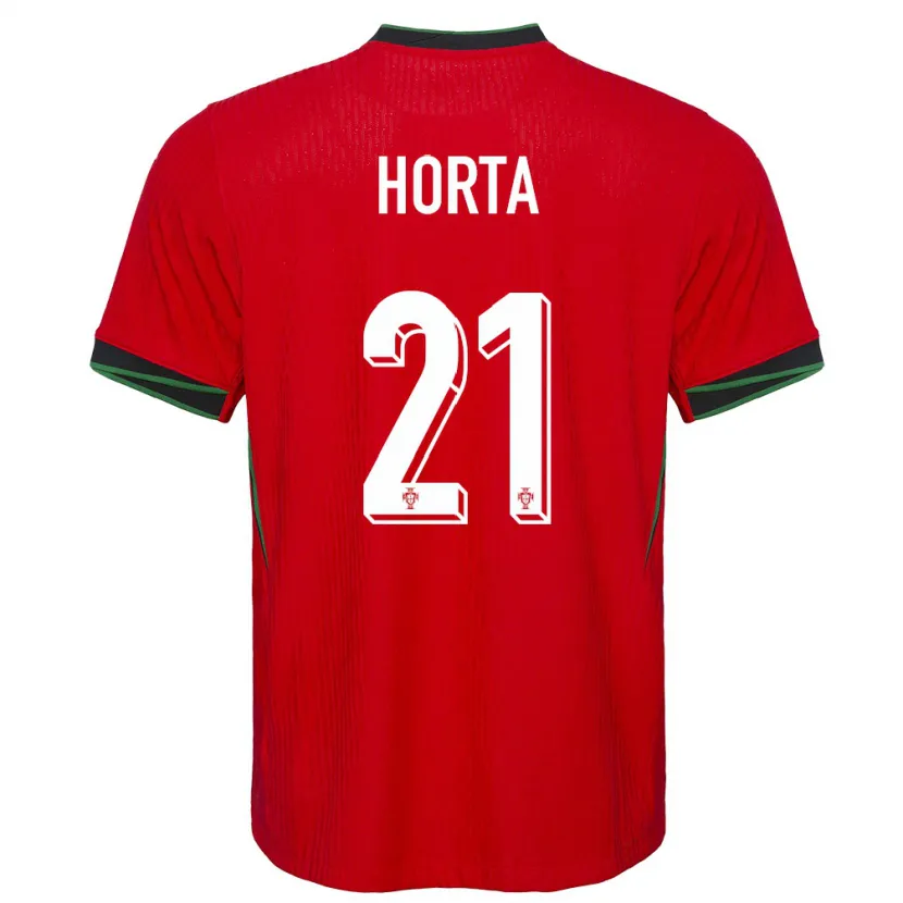 Danxen Damen Portugal Ricardo Horta #21 Rot Heimtrikot Trikot 24-26 T-Shirt