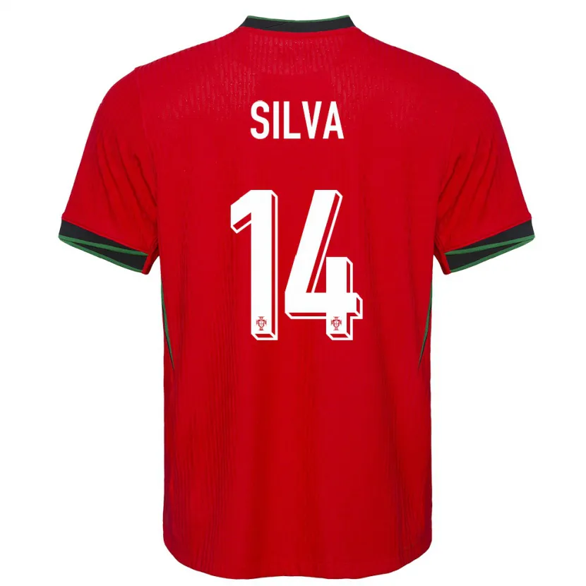 Danxen Damen Portugal Dolores Silva #14 Rot Heimtrikot Trikot 24-26 T-Shirt