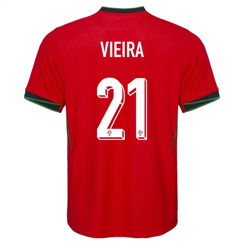 Danxen Damen Portugal Fabio Vieira #21 Rot Heimtrikot Trikot 24-26 T-Shirt