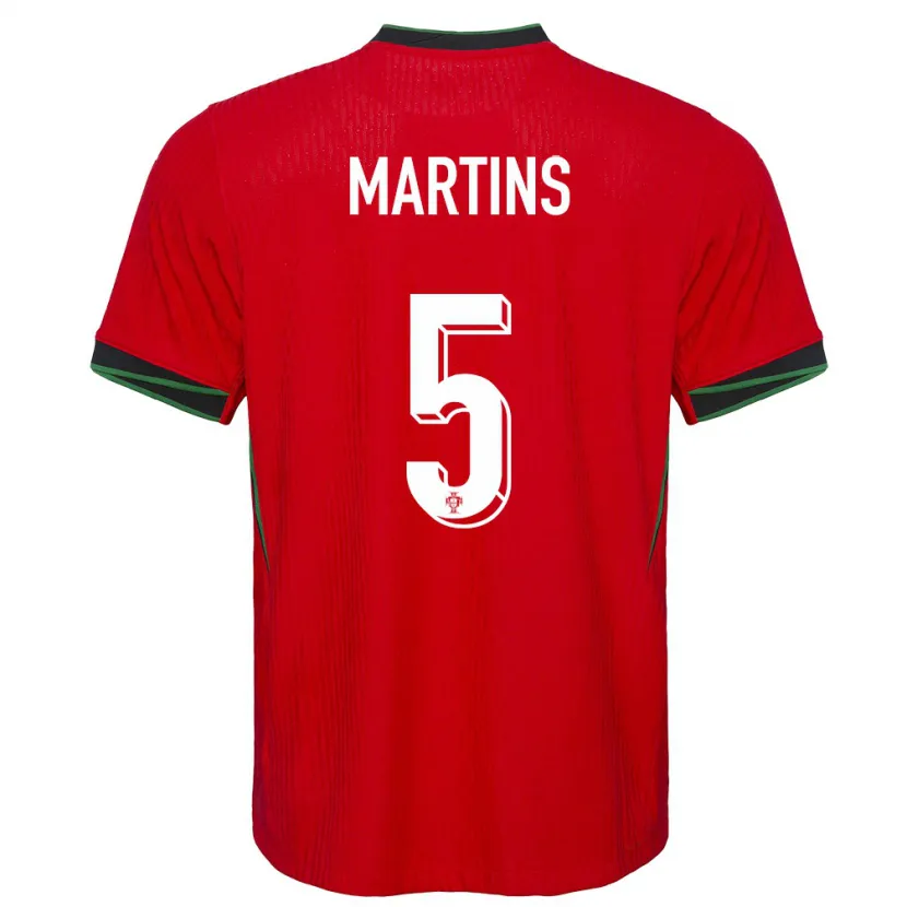 Danxen Damen Portugal Leandro Martins #5 Rot Heimtrikot Trikot 24-26 T-Shirt