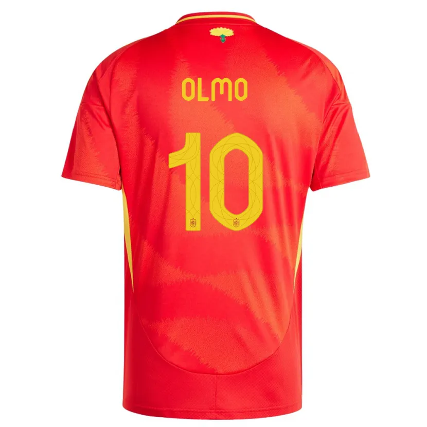 Danxen Damen Spanien Dani Olmo #10 Rot Heimtrikot Trikot 24-26 T-Shirt