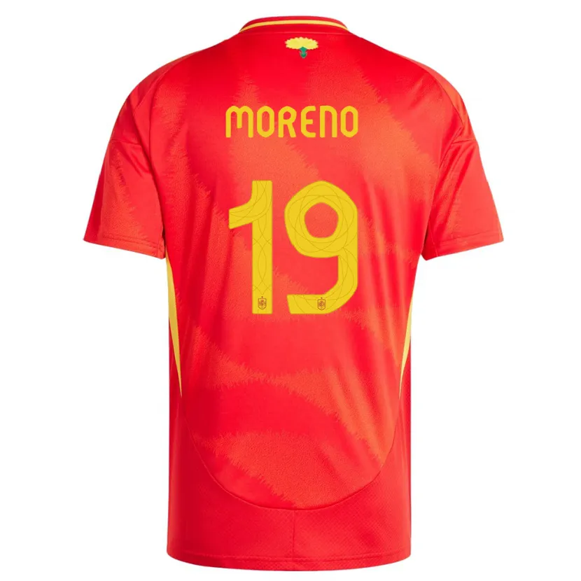 Danxen Damen Spanien Victor Moreno #19 Rot Heimtrikot Trikot 24-26 T-Shirt