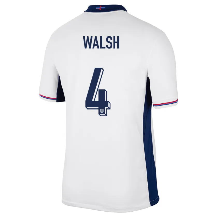 Danxen Damen England Keira Walsh #4 Weiß Heimtrikot Trikot 24-26 T-Shirt