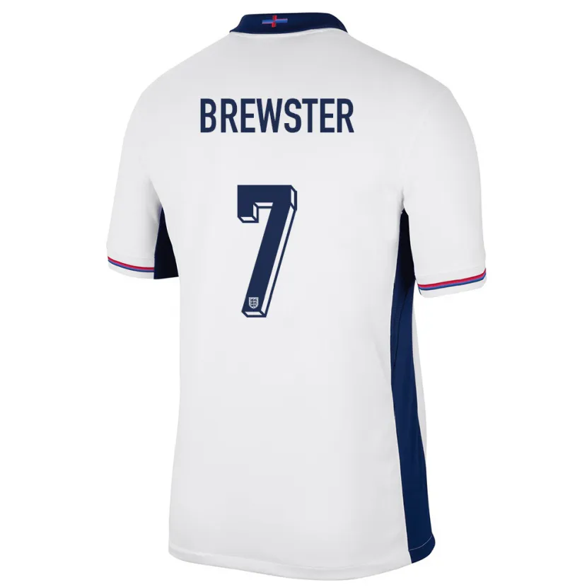 Danxen Damen England Rhian Brewster #7 Weiß Heimtrikot Trikot 24-26 T-Shirt