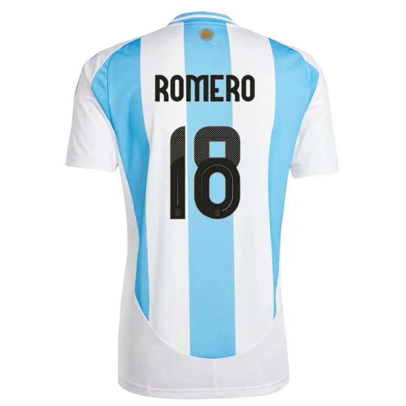 Danxen Damen Argentinien Luka Romero #18 Weiß Blau Heimtrikot Trikot 24-26 T-Shirt