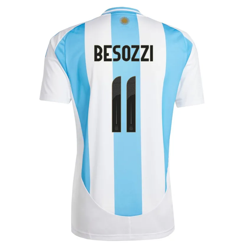 Danxen Damen Argentinien Lucas Besozzi #11 Weiß Blau Heimtrikot Trikot 24-26 T-Shirt