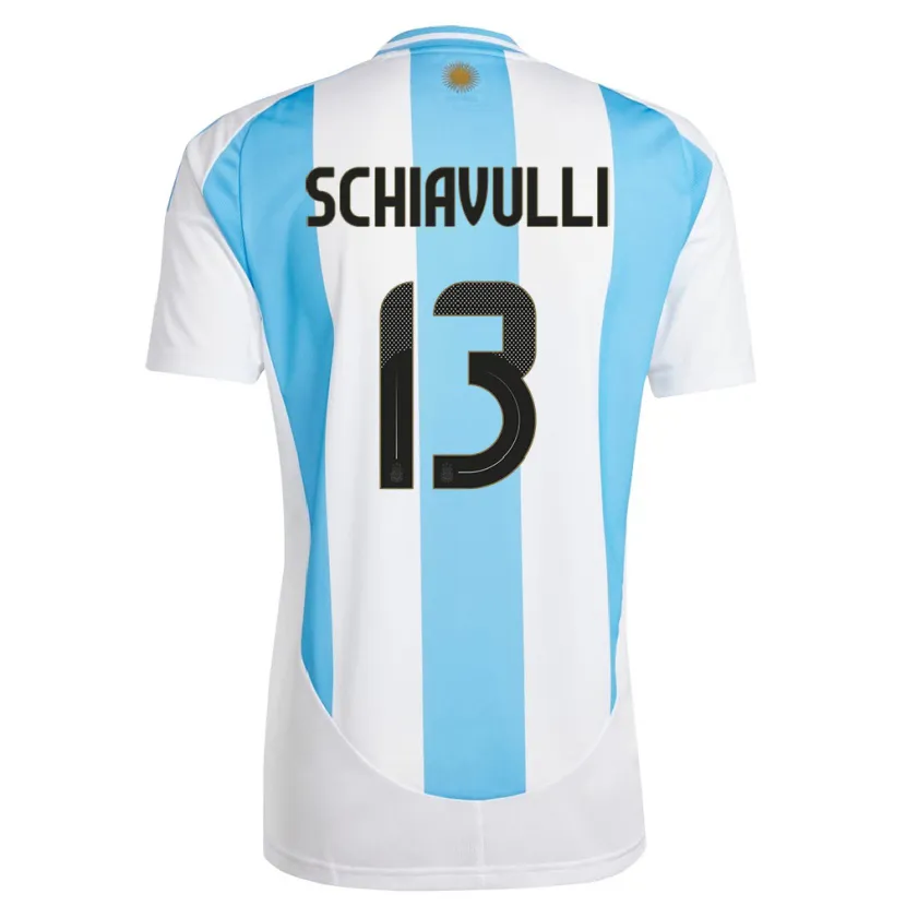 Danxen Damen Argentinien Thiago Schiavulli #13 Weiß Blau Heimtrikot Trikot 24-26 T-Shirt