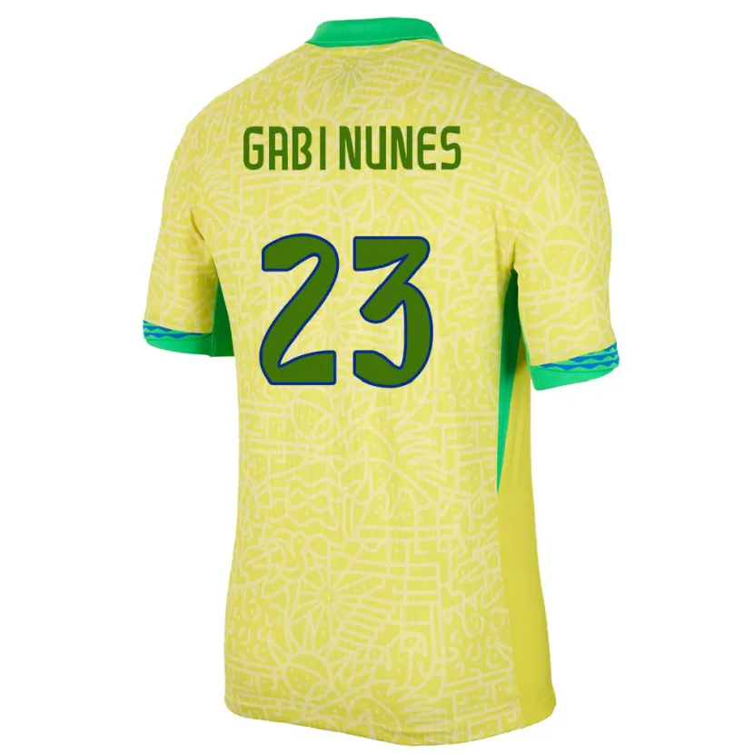 Danxen Damen Brasilien Gabi Nunes #23 Gelb Heimtrikot Trikot 24-26 T-Shirt