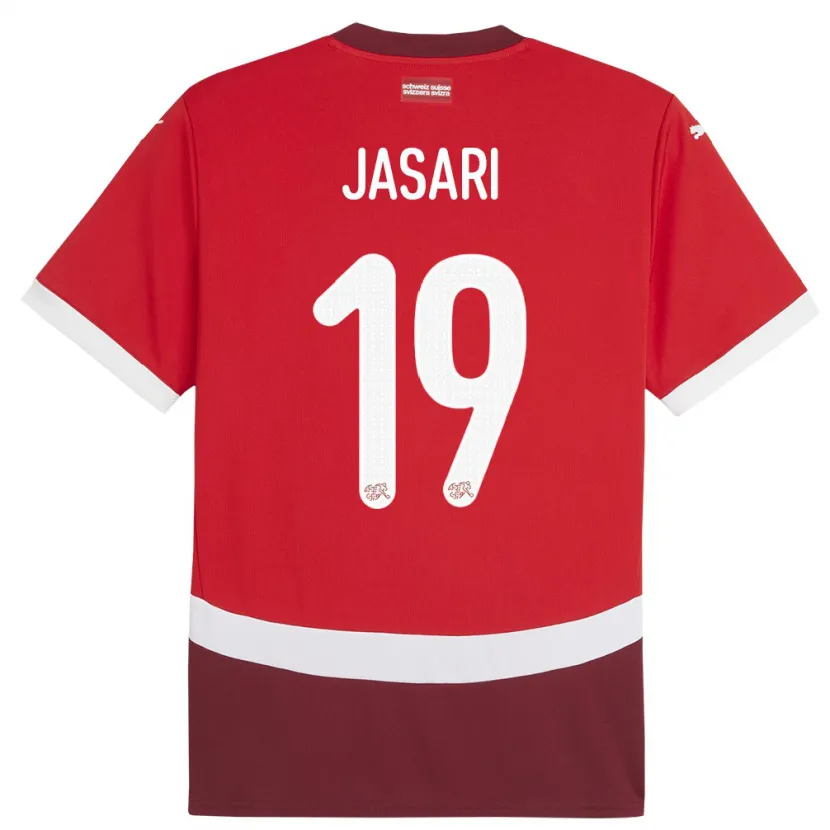Danxen Damen Schweiz Ardon Jasari #19 Rot Heimtrikot Trikot 24-26 T-Shirt
