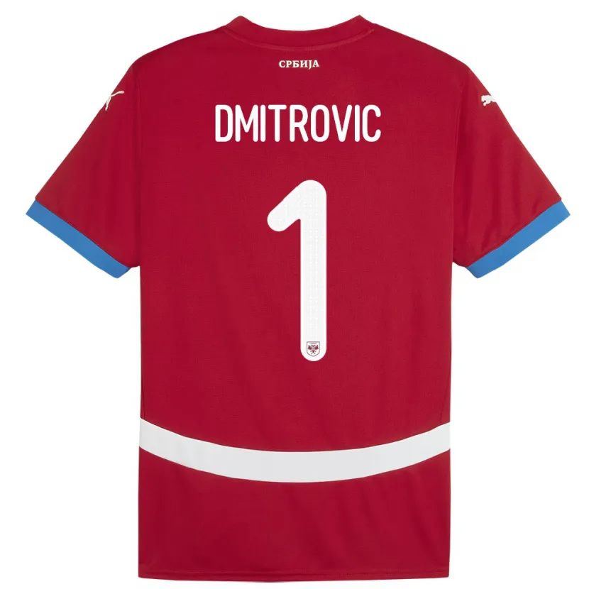 Danxen Damen Serbien Marko Dmitrovic #1 Rot Heimtrikot Trikot 24-26 T-Shirt