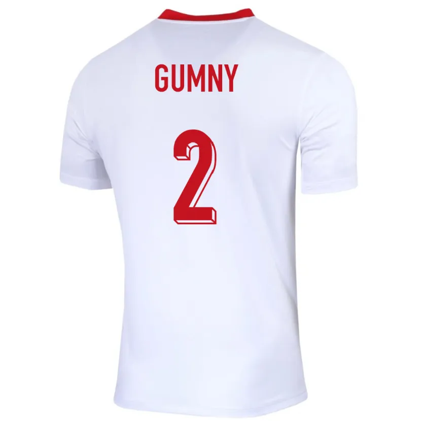 Danxen Damen Polen Robert Gumny #2 Weiß Heimtrikot Trikot 24-26 T-Shirt