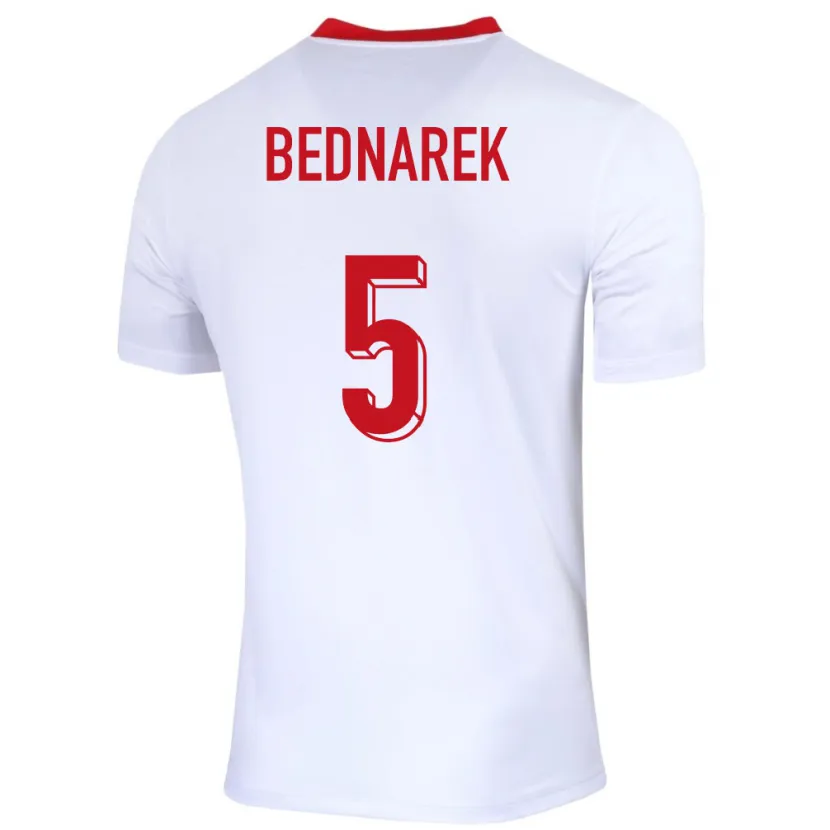 Danxen Damen Polen Jan Bednarek #5 Weiß Heimtrikot Trikot 24-26 T-Shirt