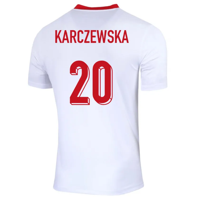 Danxen Damen Polen Nikola Karczewska #20 Weiß Heimtrikot Trikot 24-26 T-Shirt
