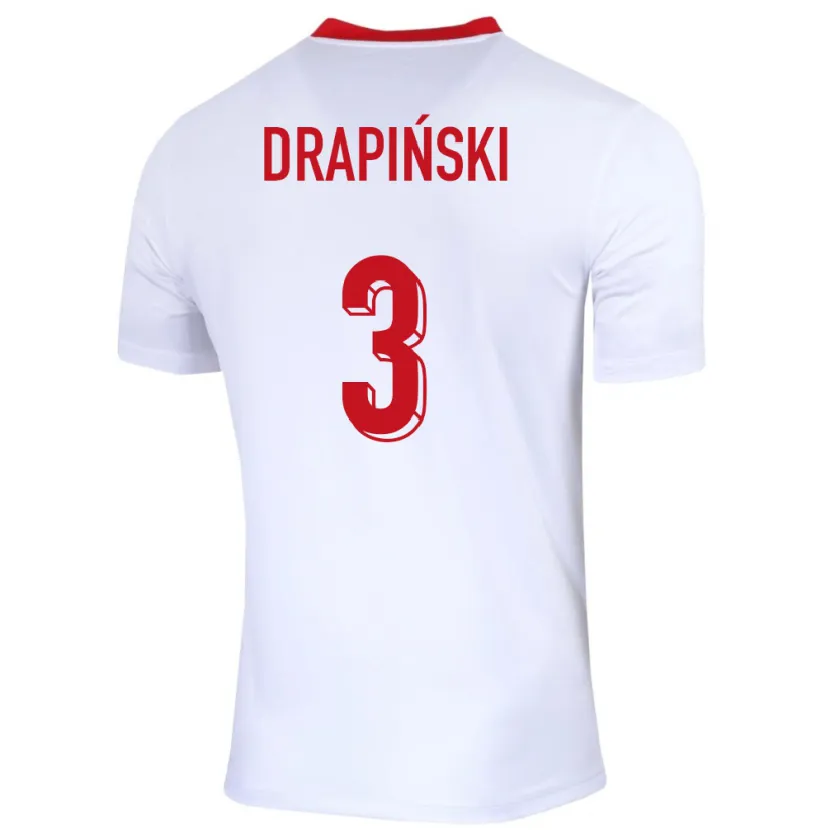 Danxen Damen Polen Igor Drapinski #3 Weiß Heimtrikot Trikot 24-26 T-Shirt