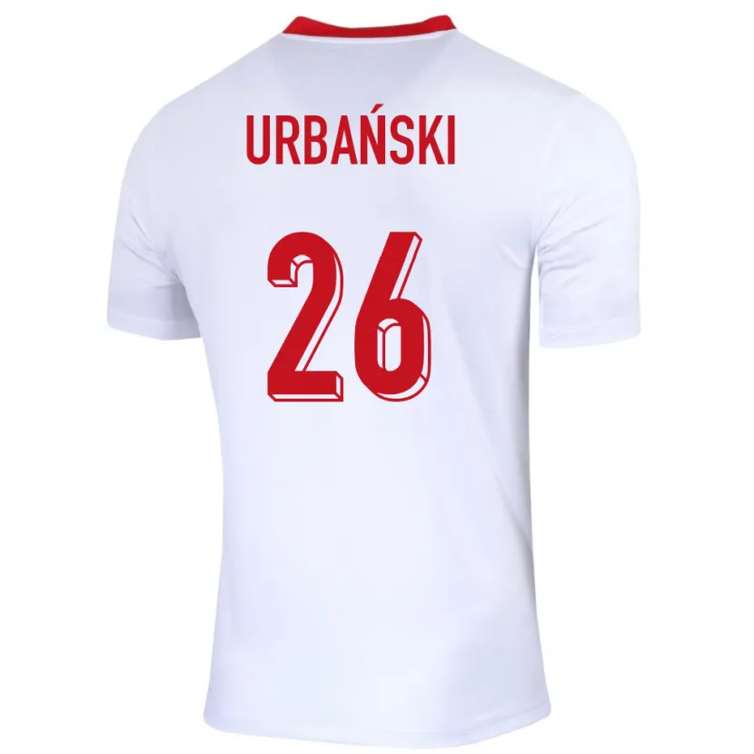 Danxen Damen Polen Kacper Urbanski #26 Weiß Heimtrikot Trikot 24-26 T-Shirt