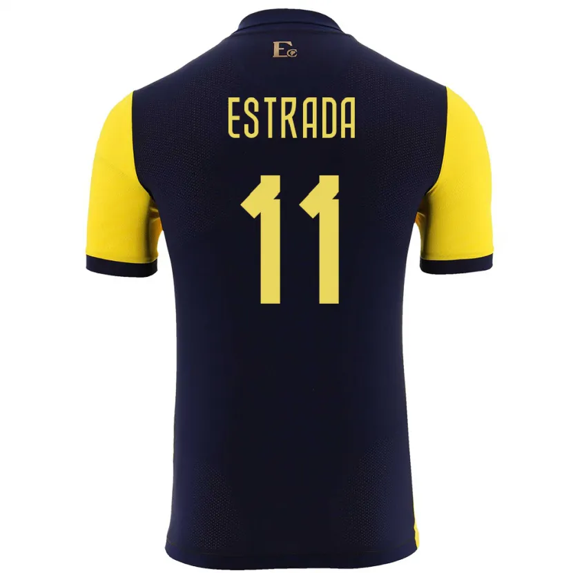 Danxen Damen Ecuador Michael Estrada #11 Gelb Heimtrikot Trikot 24-26 T-Shirt