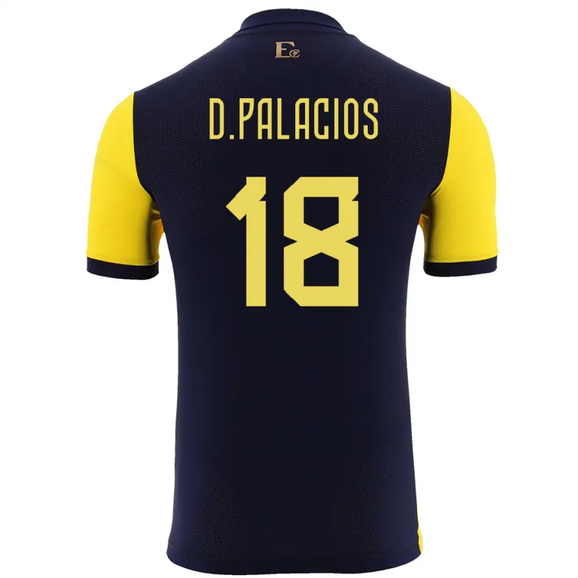 Danxen Damen Ecuador Diego Palacios #18 Gelb Heimtrikot Trikot 24-26 T-Shirt