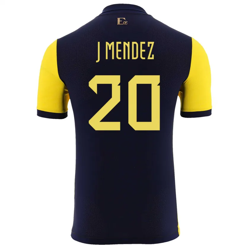 Danxen Damen Ecuador Jhegson Mendez #20 Gelb Heimtrikot Trikot 24-26 T-Shirt