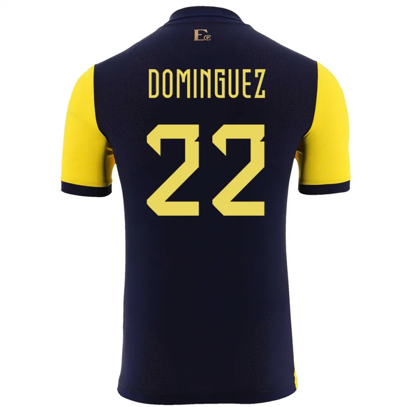 Danxen Damen Ecuador Alexander Dominguez #22 Gelb Heimtrikot Trikot 24-26 T-Shirt