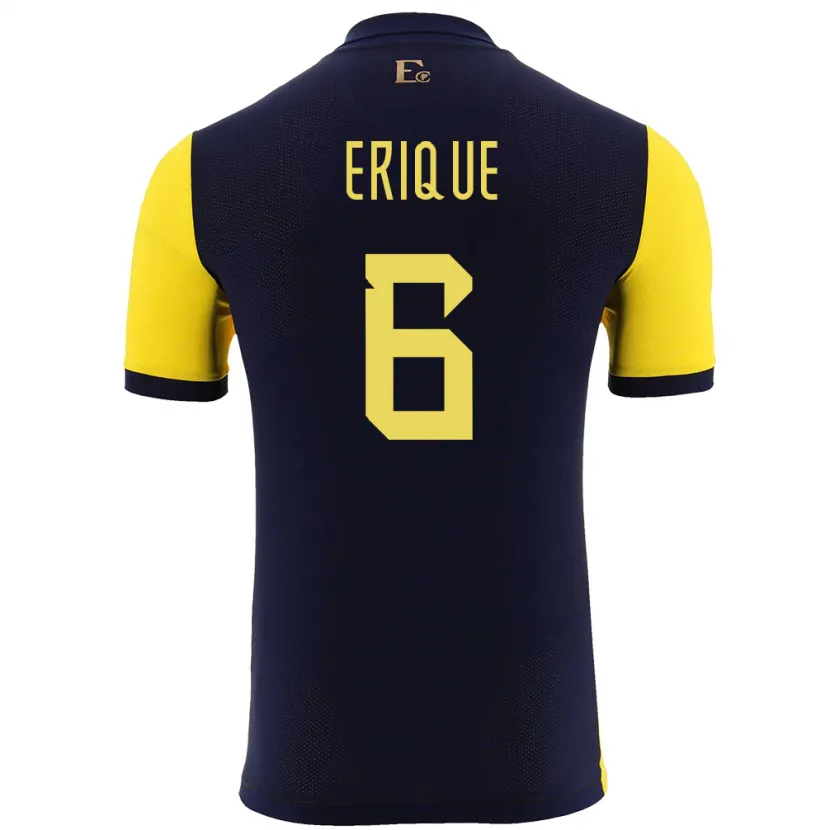 Danxen Damen Ecuador Yeltzin Erique #6 Gelb Heimtrikot Trikot 24-26 T-Shirt